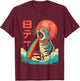 Japanese Art Cat Rainbow Kaiju T-Shirt - T-Shirt | Maroon