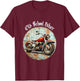 Old School Biker Motorcycle Biker Gift , Black, S T-Shirt - T-Shirt | Maroon