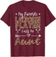 My Favorite Lacrosse Player Calls Me Aunt Auntie Leopard T-Shirt - T-Shirt | Maroon