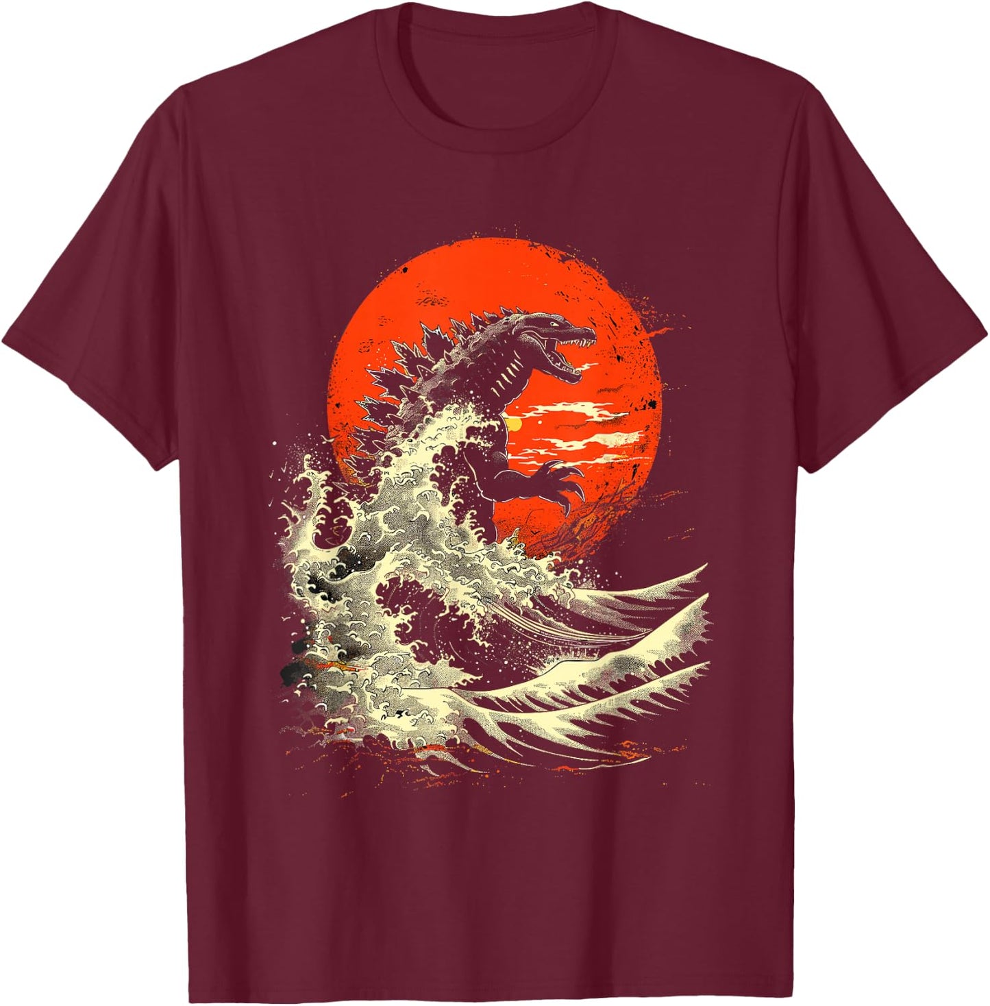 Kaiju Monster Movie I Japanese Kaiju T-Shirt - T-Shirt | Maroon
