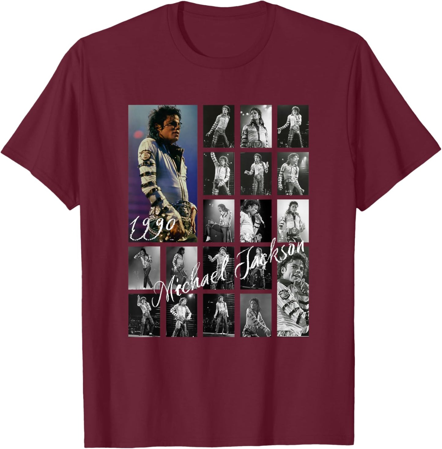 Michael Jackson 077 T-Shirt - T-Shirt | Maroon