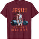 Jesus The Ultimate Deadlifter Christian T-Shirt - T-Shirt | Maroon