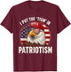 I Put The Tism in Patriotism Athletic Eagle T-Shirt - T-Shirt | Maroon