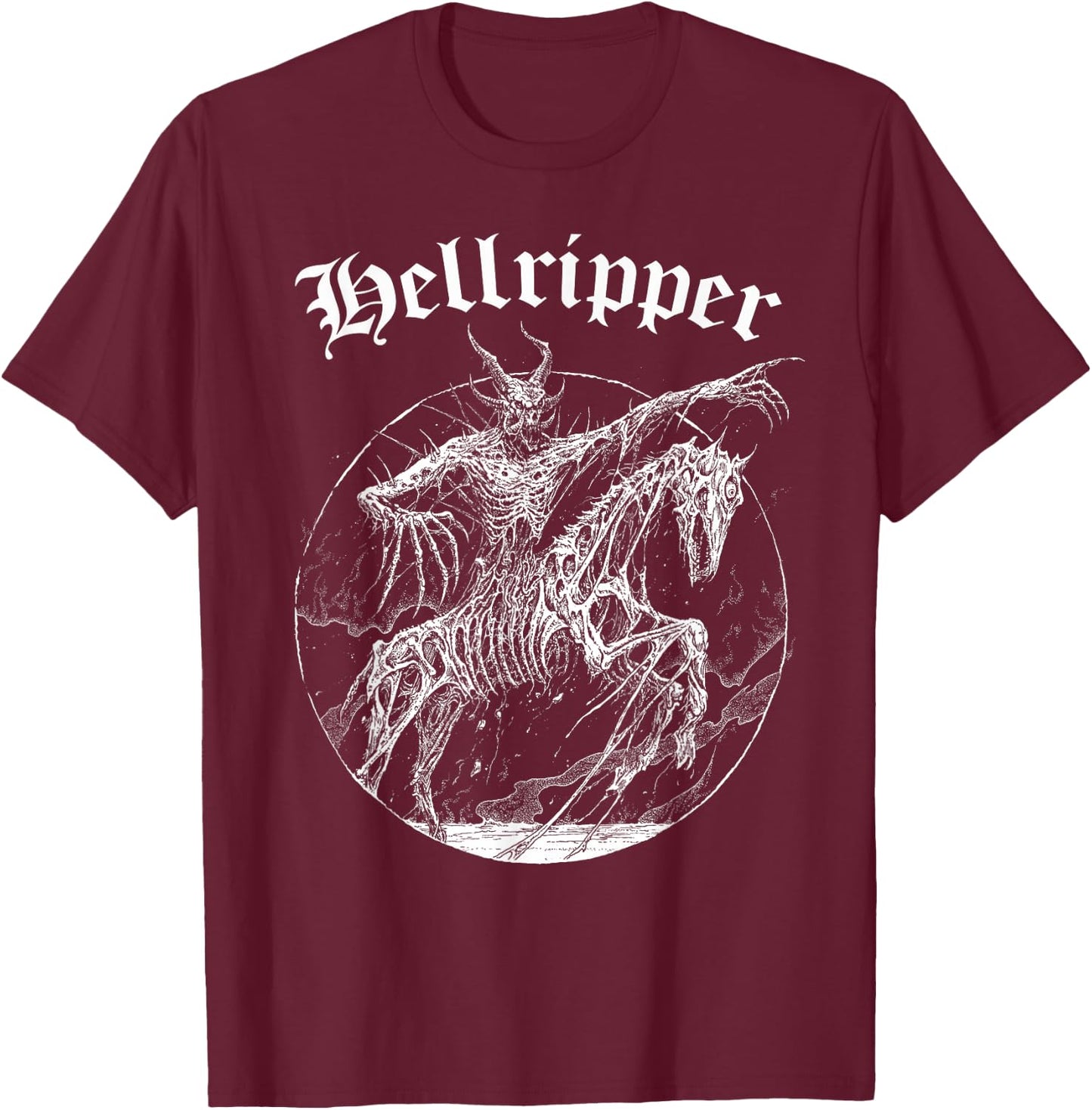 'Hellripper - Der Nuckelavee' T-Shirt - T-Shirt | Maroon