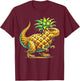 Pineapple Dinosaur Hybrid Funny T-Shirt - T-Shirt | Maroon