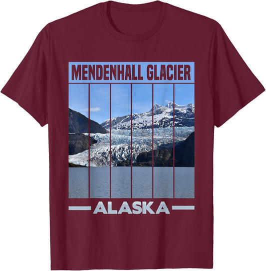 Mendenhall Glacier Alaska T-Shirt - T-Shirt | Maroon