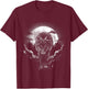 Wolf Animal Moon Drawing Animal Motif Wolf , black, s T-Shirt - T-Shirt | Maroon