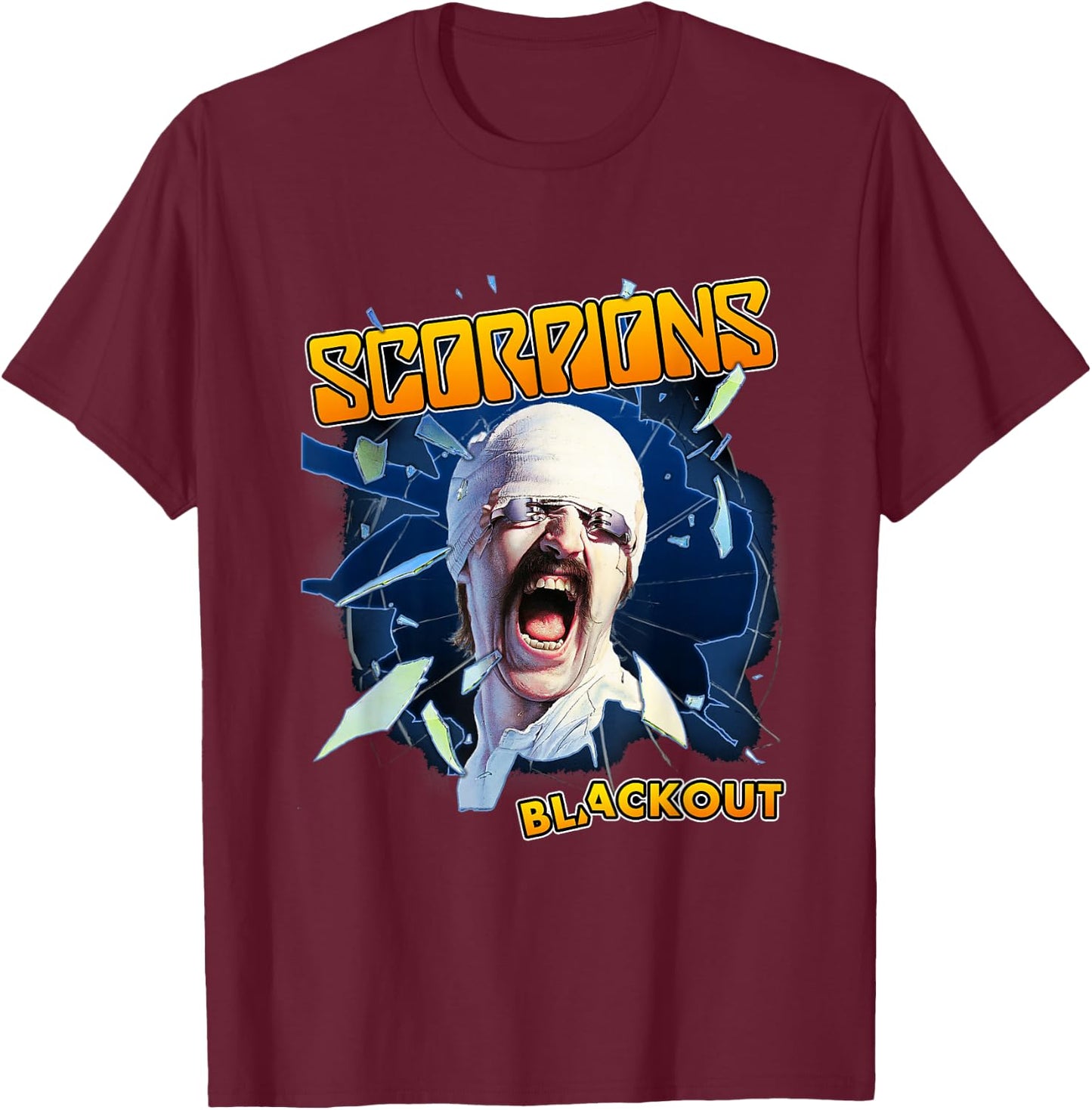 Offizielle Scorpions , Schwarz, , Kurzarm, S, EU 41/15, Klassisch, Musik, Scorpions-Fans T-Shirt - T-Shirt | Maroon