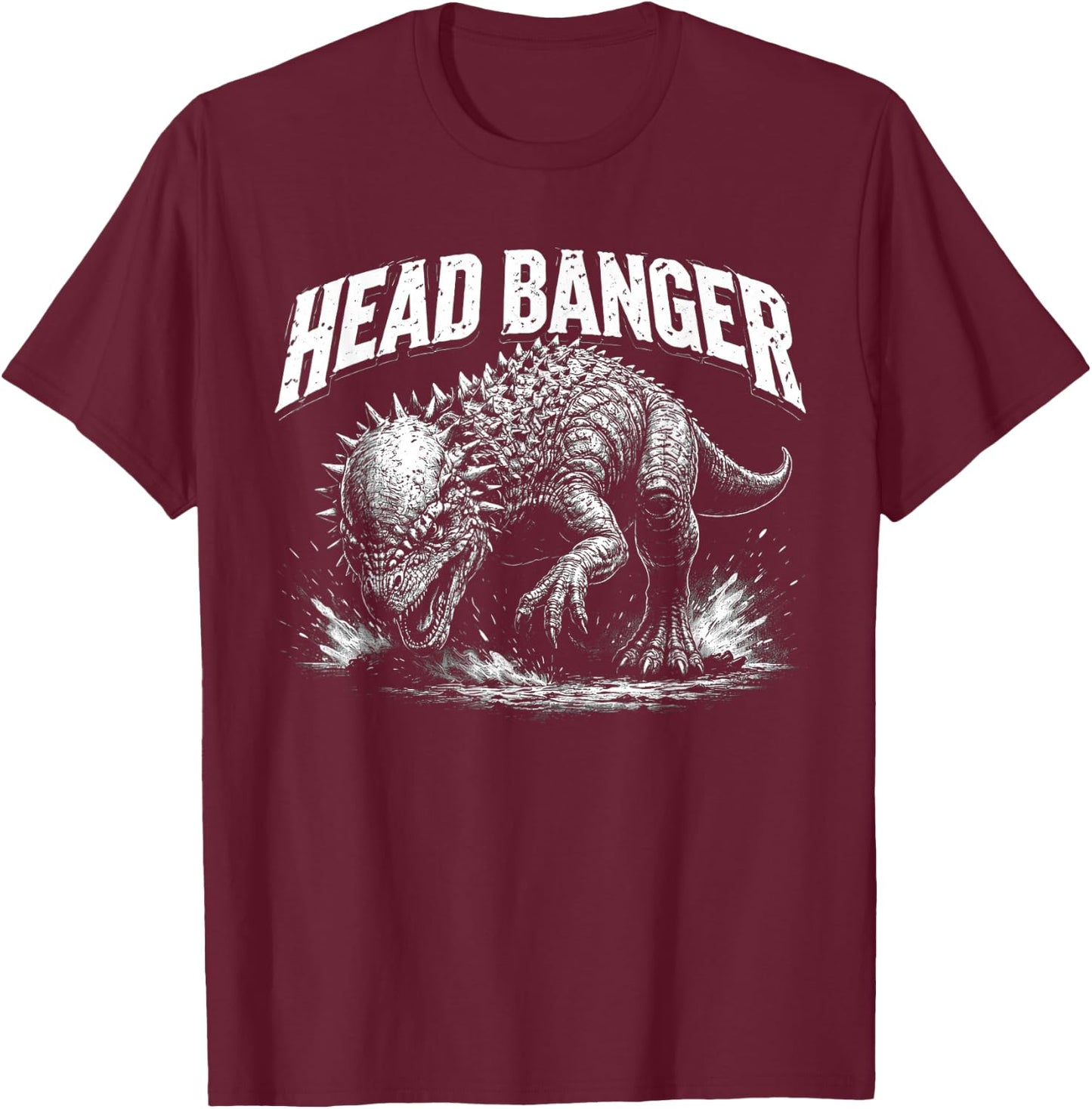 Pachycephalosaurus - Head Banger T-Shirt - T-Shirt | Maroon