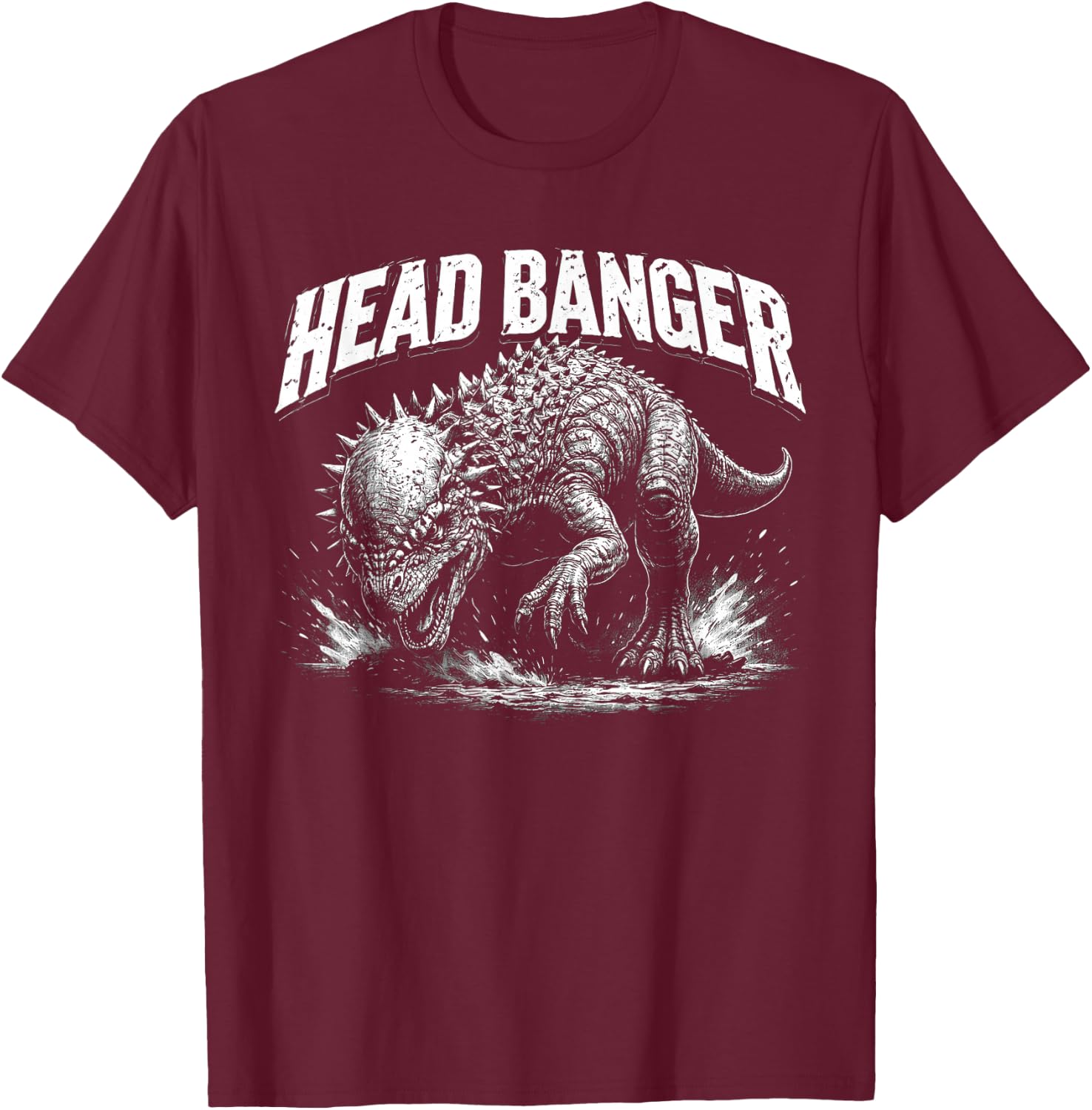 Pachycephalosaurus - Head Banger T-Shirt - T-Shirt | Maroon