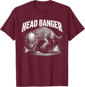 Pachycephalosaurus - Head Banger T-Shirt - T-Shirt | Maroon