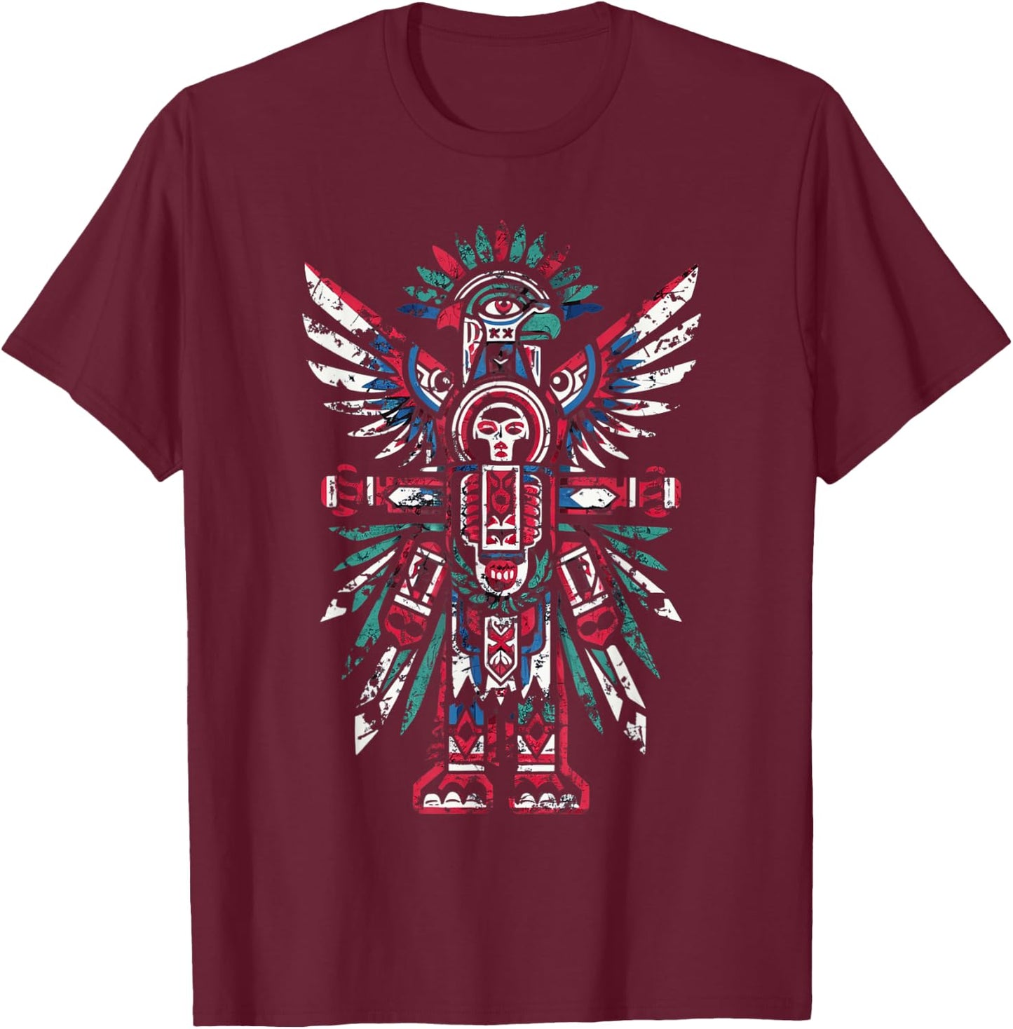Alaska, Raven Haida Tribal Art, Native American T-Shirt - T-Shirt | Maroon