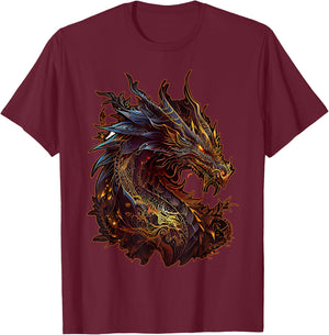 Dragon Chinese Zodiac Sign Animal Horoscope Witchcraft , black T-Shirt - T-Shirt | Maroon