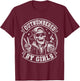 Outnumbered Girl Dad T-Shirt - T-Shirt | Maroon