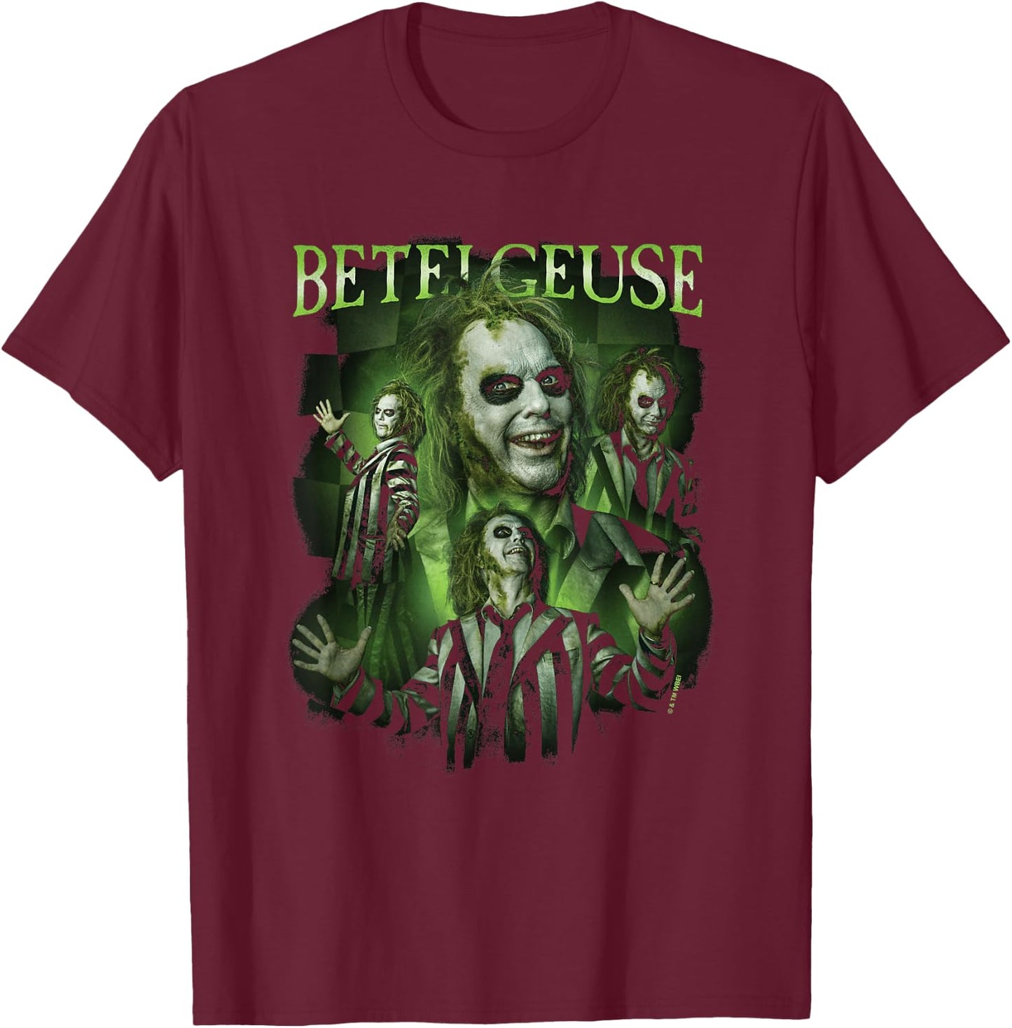 Beetlejuice Beetletjuice Homage , Black, S T-Shirt - T-Shirt | Maroon
