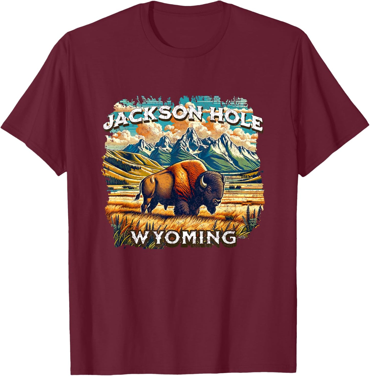 Jackson Hole T-Shirt - T-Shirt | Maroon