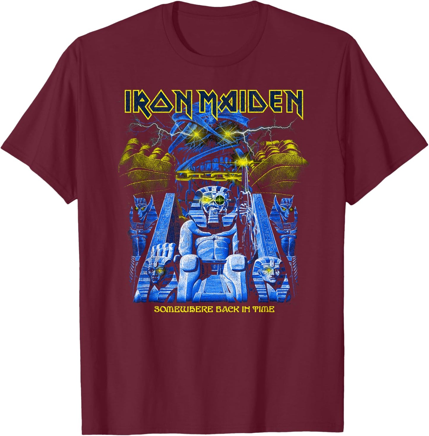 Iron Maiden - Back In Time Mummy T-Shirt - T-Shirt | Maroon