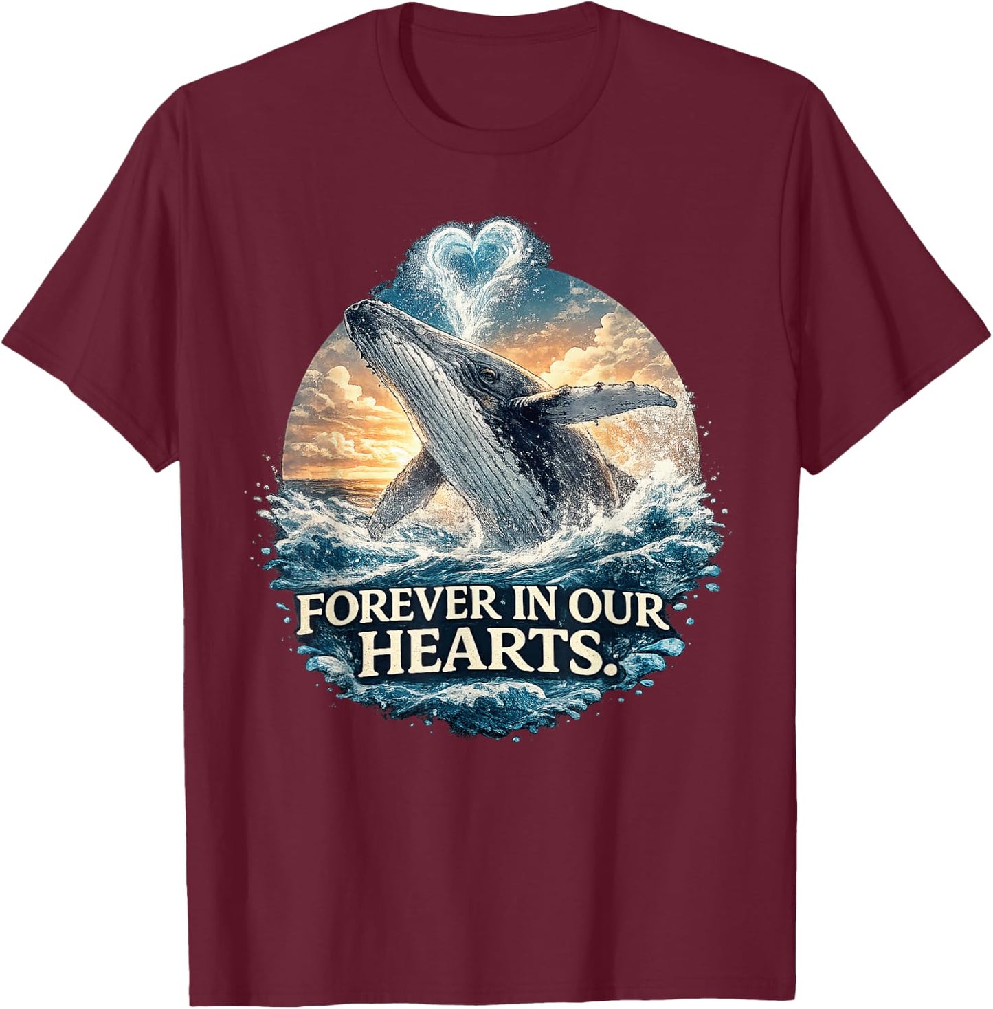 Timmy Wal Ostsee Buckelwal Team Hope Free In Unseren Herzen T-Shirt - T-Shirt | Maroon