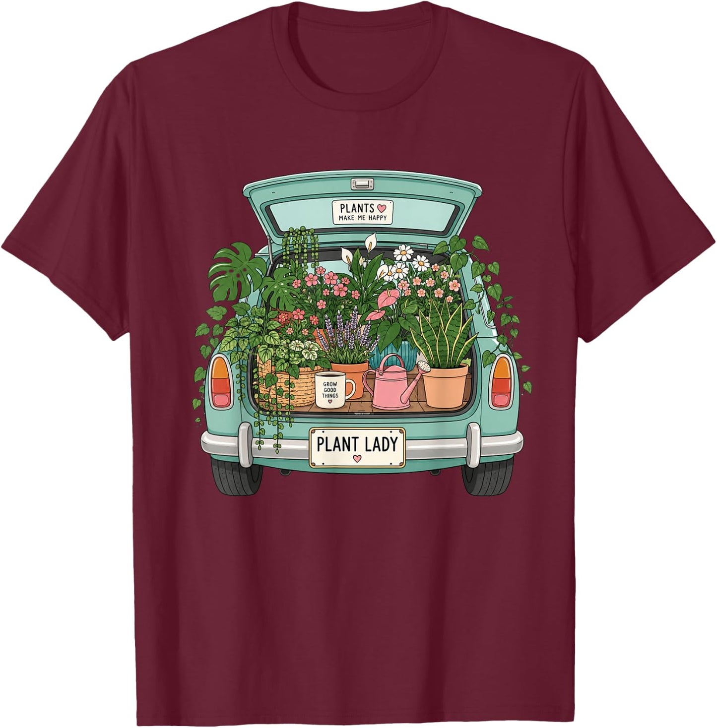 Funny Gardening Moms I was Left Unsupervised Plants Lover T-Shirt - T-Shirt | Maroon