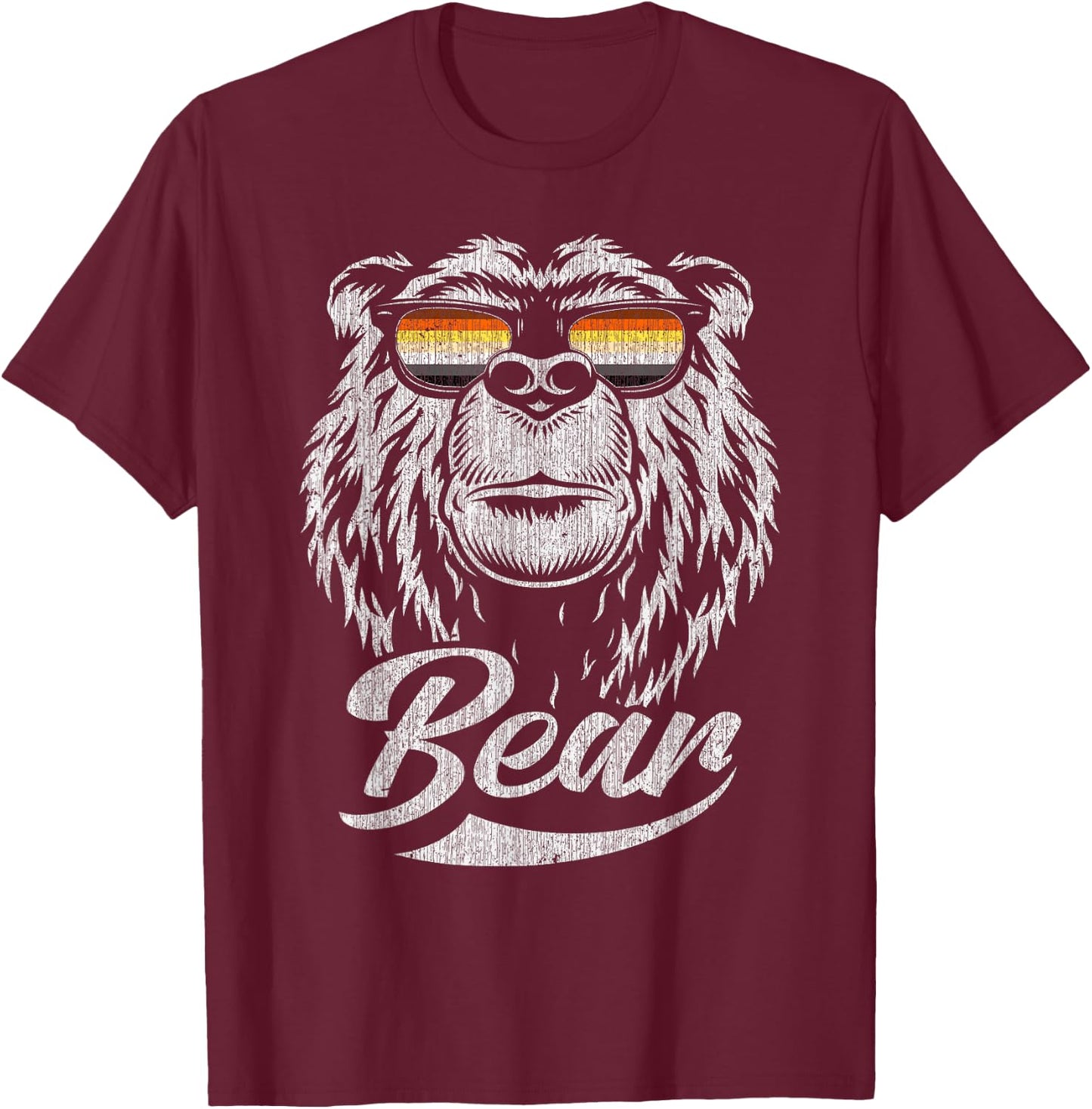 Gay Bear Community Bär mit Brille T-Shirt - T-Shirt | Maroon