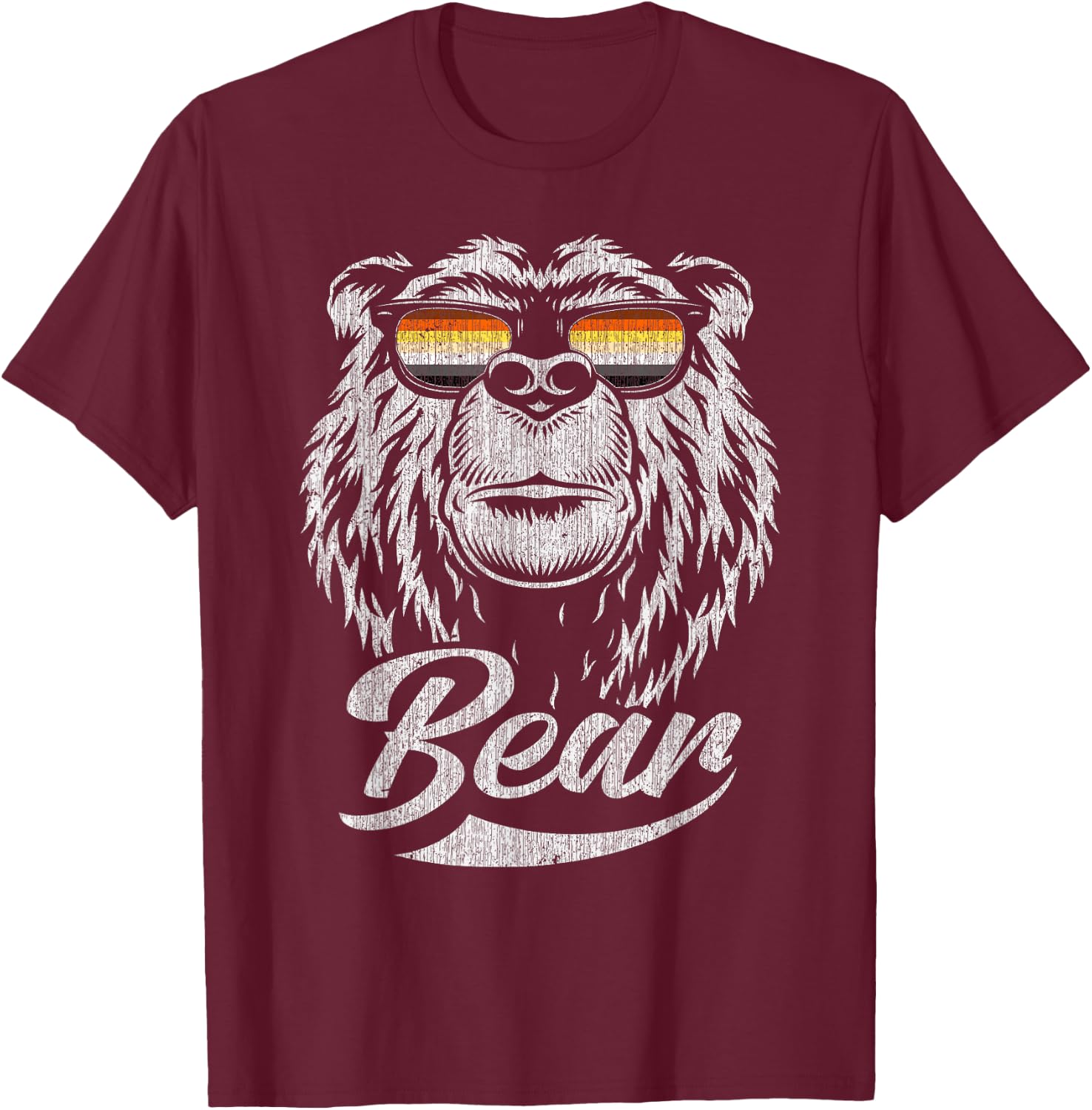 Gay Bear Community Bär mit Brille T-Shirt - T-Shirt | Maroon