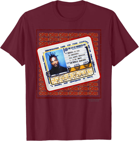 ODB OL Dirty Ba-Card ID Return 36 Chambers Brooklyn Mix Zoo T-Shirt - T-Shirt | Maroon