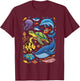 Sea Creature Animal Marine Ocean Life Turtle Whale Dolphin T-Shirt - T-Shirt | Maroon