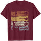 Guitar Player Rock Music Retro Guitar Shirt, black T-Shirt - T-Shirt | Maroon