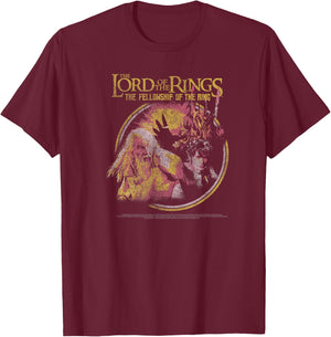 The Lord of The Rings Fellowship of The Ring Sauron Poster T-Shirt - T-Shirt | Maroon