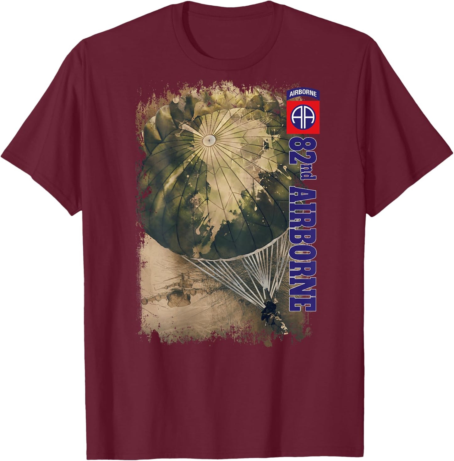 US Army 82nd Airborne Division T-Shirt - T-Shirt | Maroon