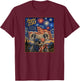 Koala Art on America 250 Anniversay 4th of July USA Flag T-Shirt - T-Shirt | Maroon