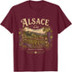 Alsace Est 1648 French Wine Region Alsatian Vineyard T-Shirt - T-Shirt | Maroon