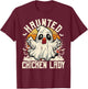 Haunted Chicken Lady Halloween Chicken Women T-Shirt - T-Shirt | Maroon