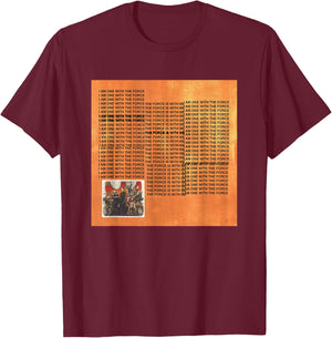 Star Wars Rogue One The Life Of Chirrut Retro Big Quote Logo T-Shirt - T-Shirt | Maroon