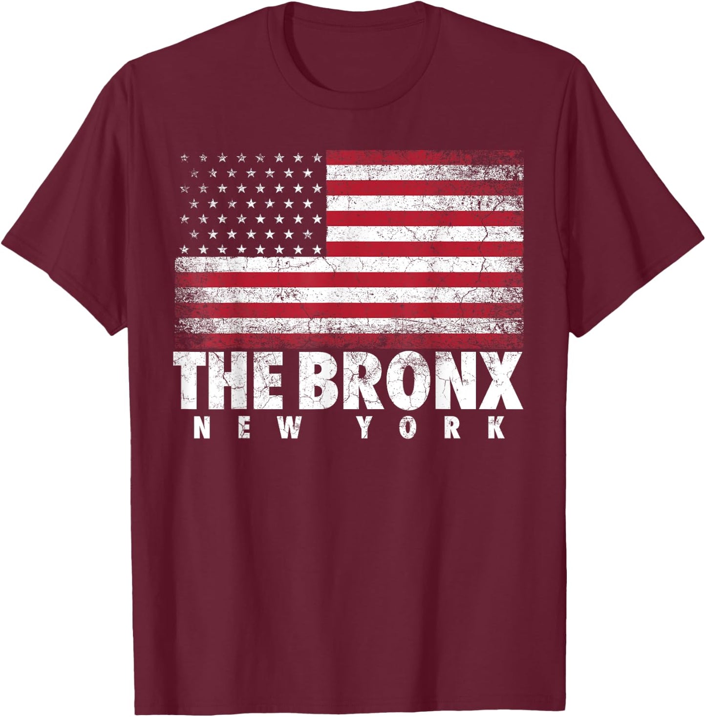 4th of July Gift The Bronx New York NY American Flag USA Kids Men T-Shirt - T-Shirt | Maroon