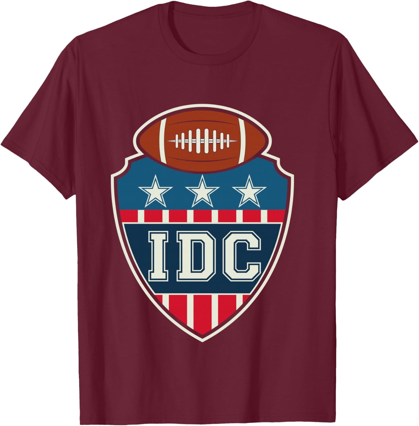 IDC American Football Lover Retro T-Shirt - T-Shirt | Maroon
