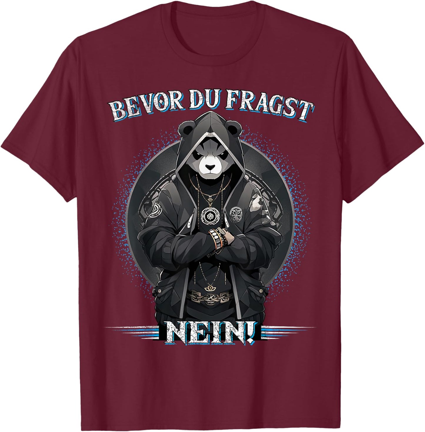 Bevor du fragst - Nein Lustiges Sarkasmus Anime Panda Kaffee T-Shirt - T-Shirt | Maroon