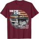 American Flag 1979 C10 79 Truck Vintage Silhouette Classic T-Shirt - T-Shirt | Maroon