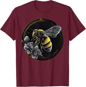 Bee Animal Lover Wildlife Bees T-Shirt - T-Shirt | Maroon