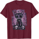 Sweet Gothic Cat , Black, S T-Shirt - T-Shirt | Maroon