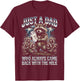 Just A Dad Who Always Came Back with The Milk Racoon Bootleg T-Shirt - T-Shirt | Maroon