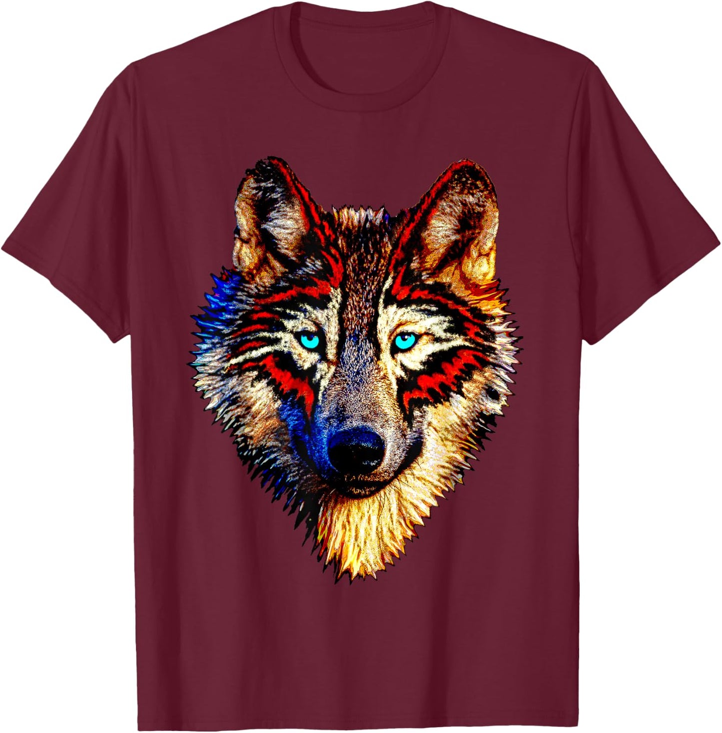 Wolf Spirit Animal Sacred Shaman Native American Clan Gift T-Shirt - T-Shirt | Maroon