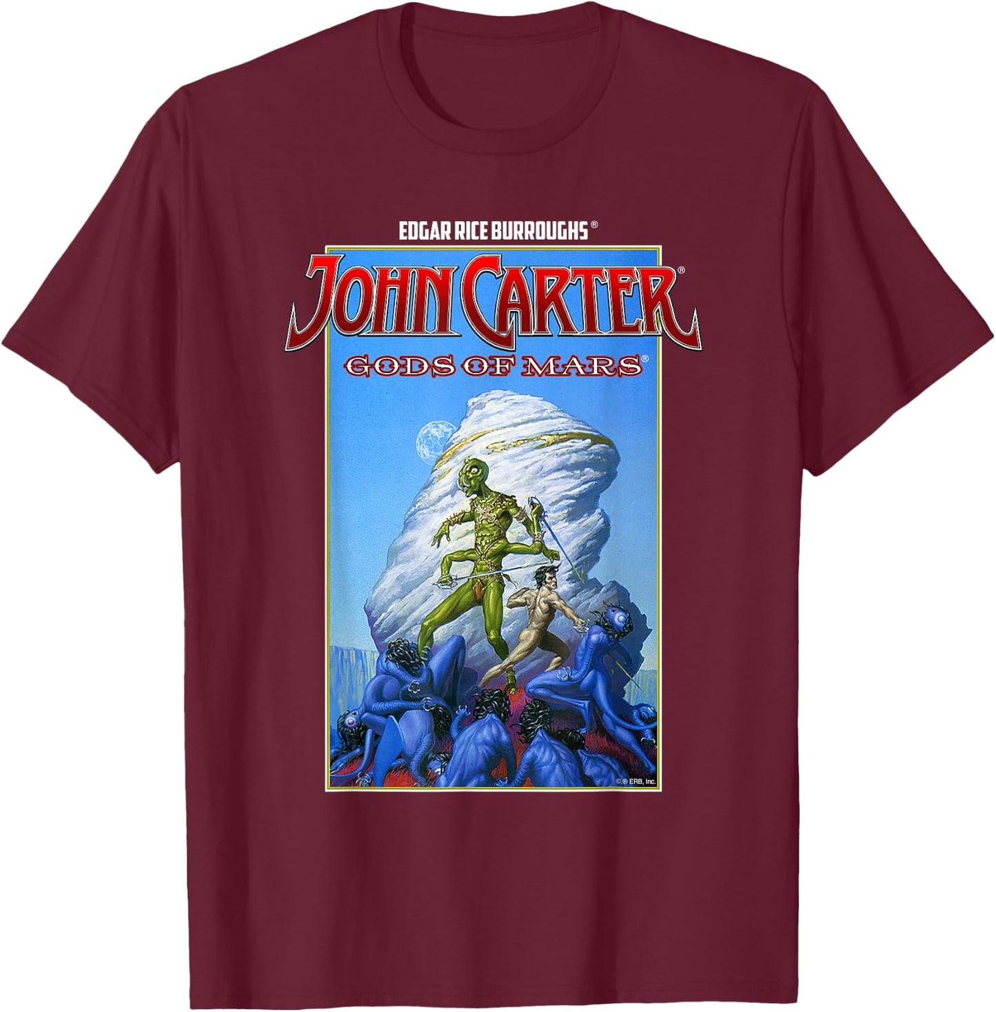John Carter Gods of Mars T-Shirt - T-Shirt | Maroon