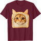 Funny Ginger Cat Bread Men Women Kids T-Shirt - T-Shirt | Maroon