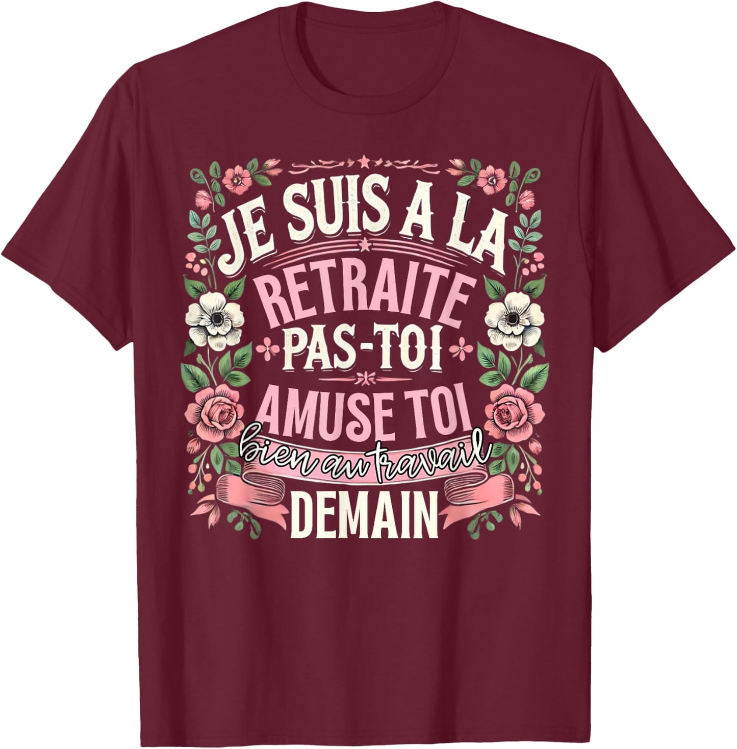 Retirement 2025 Women Retired 2025 , Black, S T-Shirt - T-Shirt | Maroon