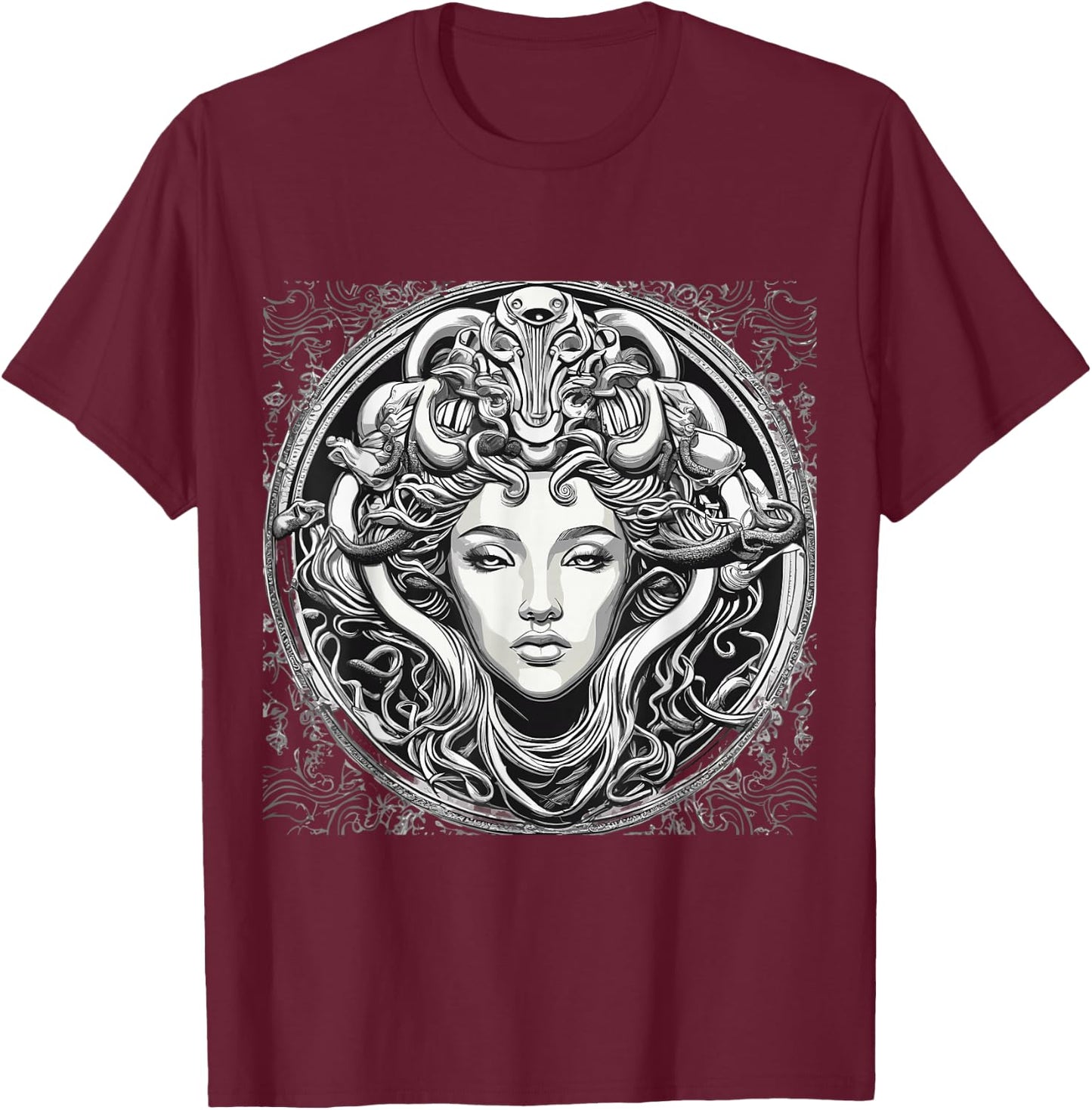 Medusa Art T-Shirt - T-Shirt | Maroon