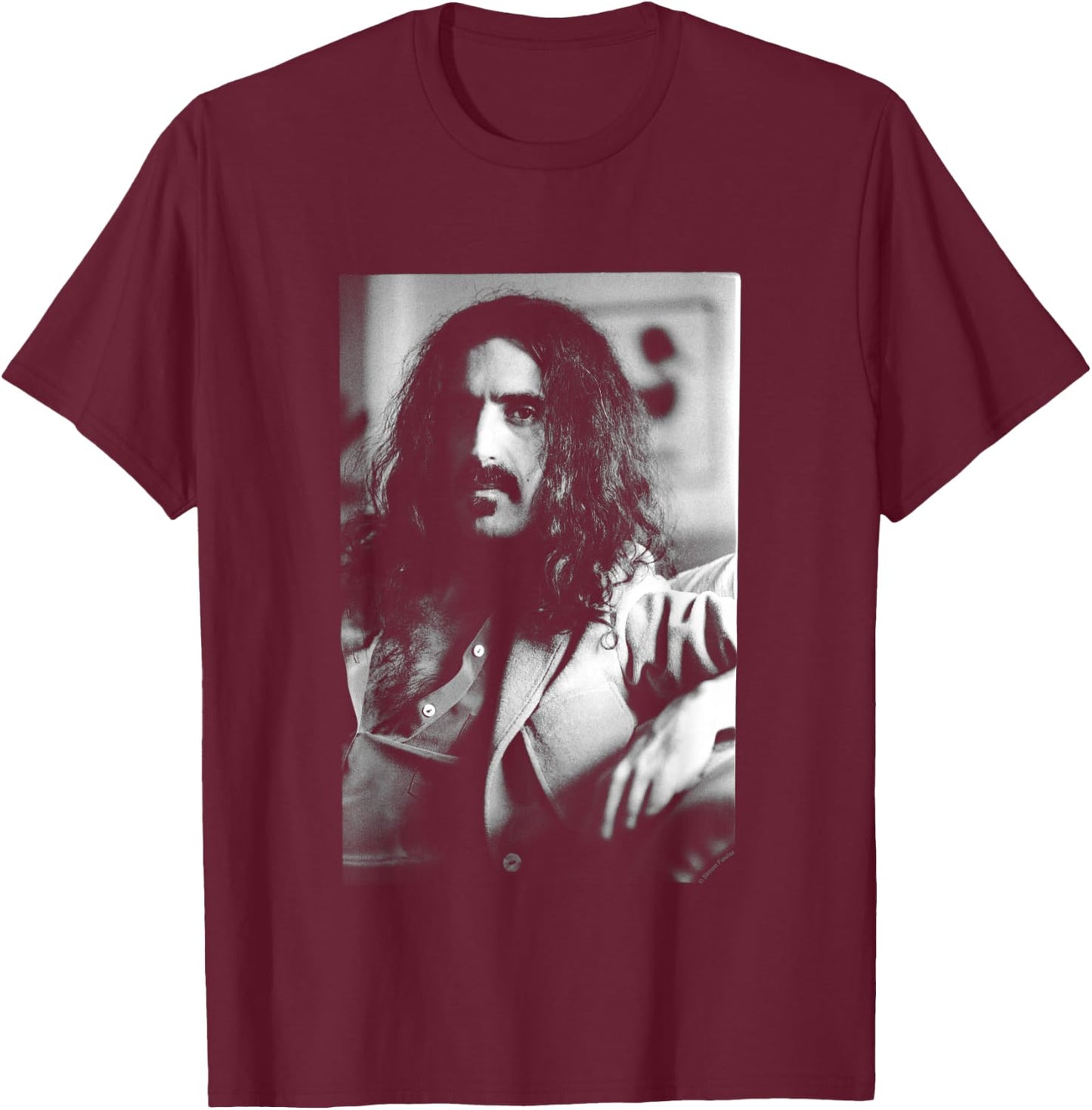 Frank Zappa London Photoshoot by Simon Fowler , black T-Shirt - T-Shirt | Maroon