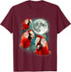 Three Parrot Moon | 3 Parrot Funny Weird Cursed Meme T-Shirt - T-Shirt | Maroon