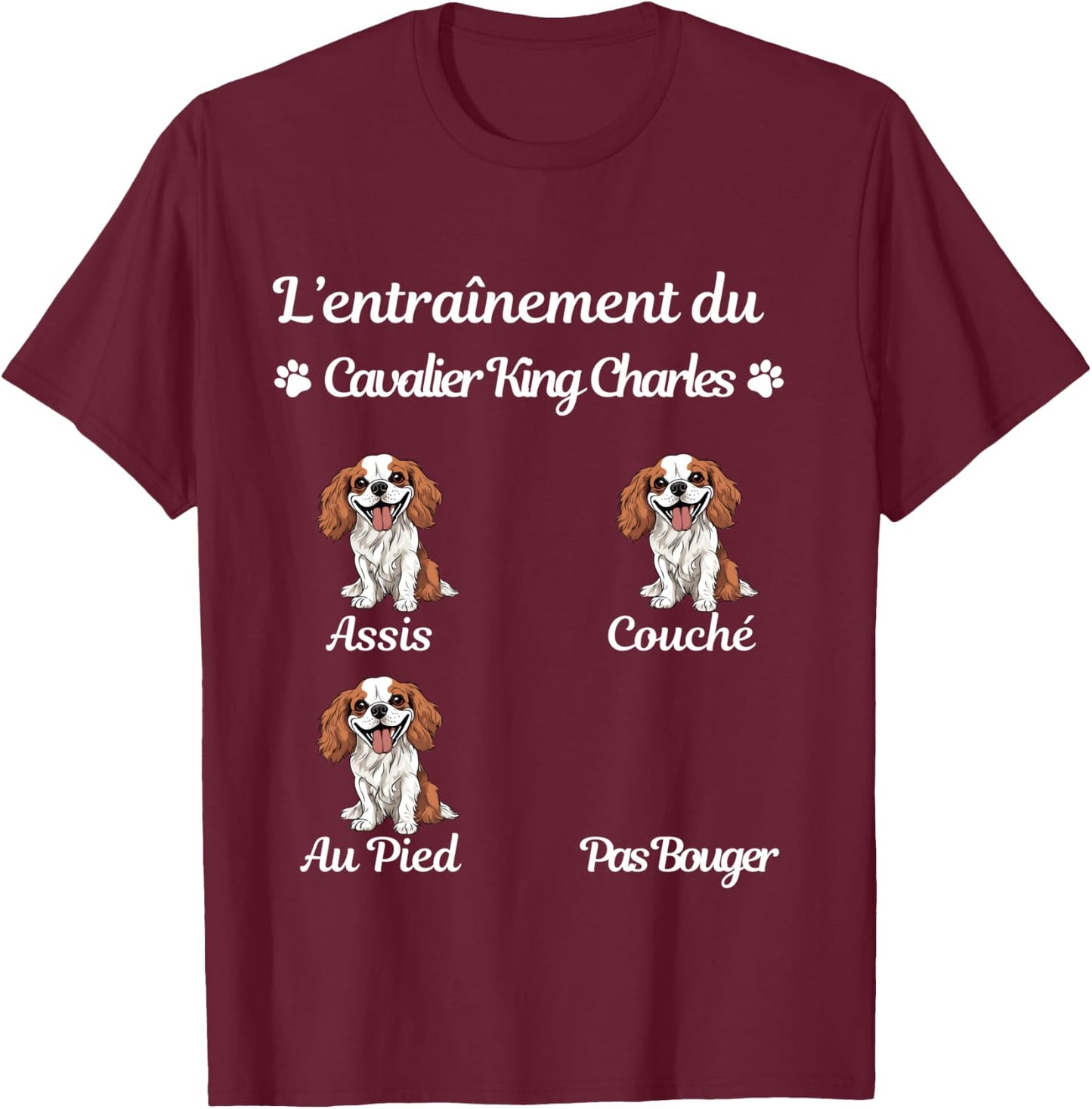 Cavalier King Charles Humour Woman Cavalier King Charles T-Shirt - T-Shirt | Maroon