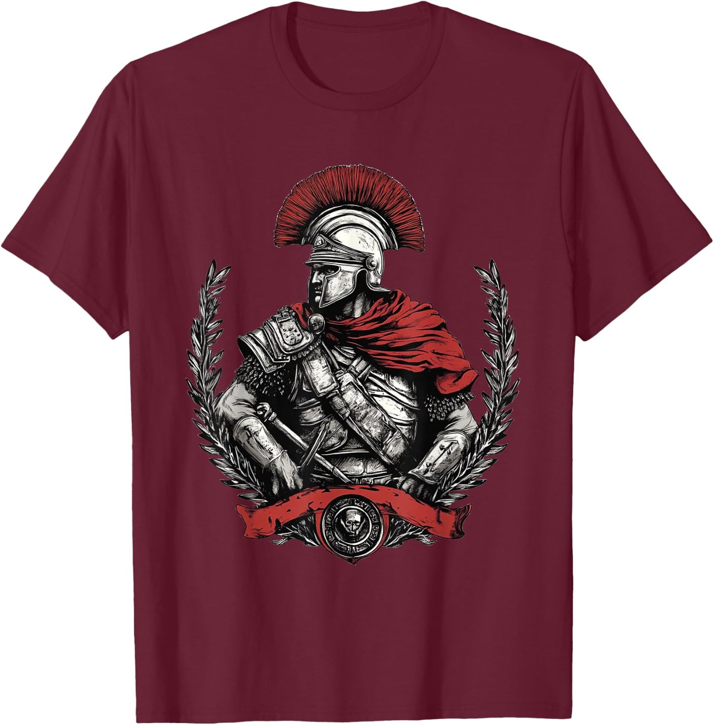 Adults Kids Roman History Military Black Small T-Shirt - T-Shirt | Maroon